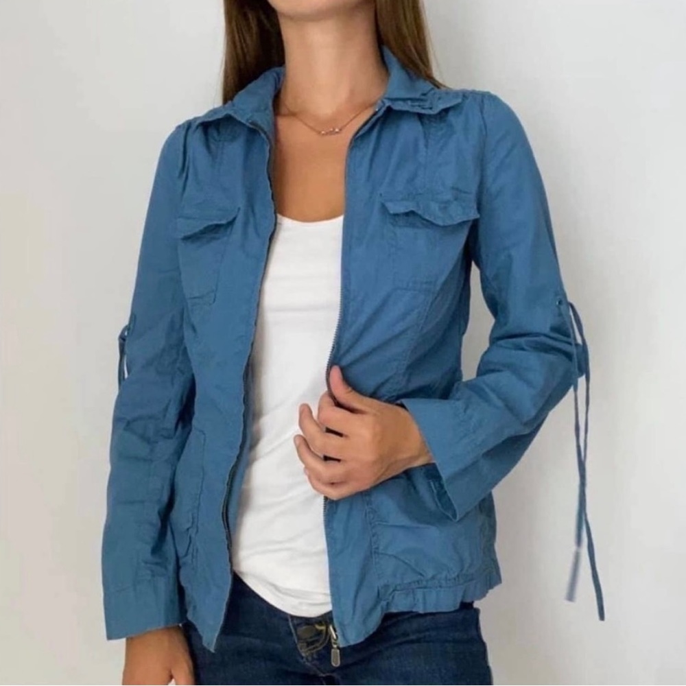 CAbi Blue Cargo Utility Jacket Size XS